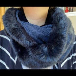 Juicy Couture faux fur infinity scarf